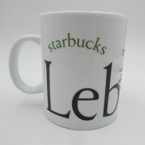 Starbucks Lebanon City Collector Series Coffee Mug Cup 2002 White & Green